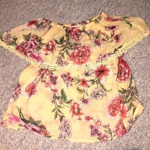 Off the shoulder floral top